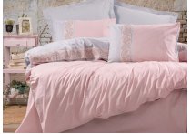 Постільна білизна ранфорс Cotton Box - Folk Art Mila Pembe (Турция), євро